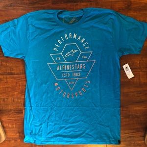 Alpine Star Turquoise Cotton T Shirt